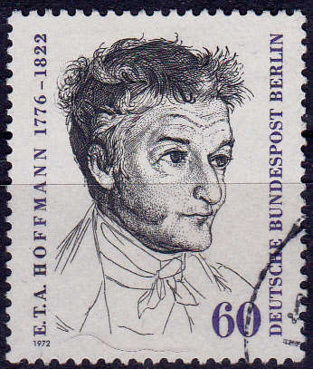 GERMANY BERLIN 1972, 18 May. 150th ANNIV DEATH ETA HOFFMANN, single, UH, CV +/-R 20.00 view scans