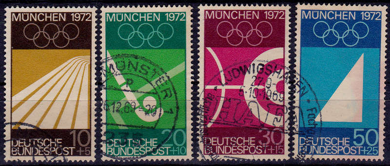 GERMANY 1969, 4 June. OLYMPIC GAMES MUNICH GERMANY, set, UH, CV +/-R 40.00 view scans