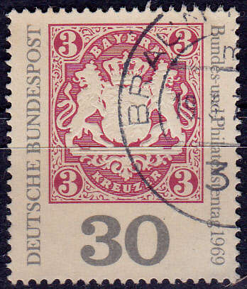 GERMANY 1969, 4 Sept. PHILATELY DAY, single, UH, CV +/-R 5.00 view scans