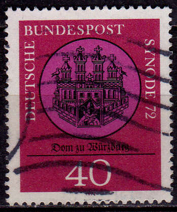 GERMANY 1972, 13 Dec. SYNODE 72, single, UH, CV+/- R 5.00 view scans