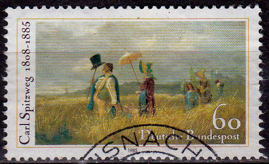 GERMANY 1985, 13 Aug. 100th ANNIV DEATH CARL SPITWEG, single, UH, CV+/- R 10.00 view scans