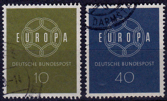 GERMANY 1959, 19 Sept. EUROPA STAMPS, set, UH, CV +/-R 15.00 view scans