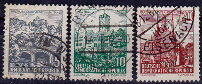GERMANY DDR 1961, 22 June. LANDSCAPES, set, UH, CV+/- R 15.00 view scans