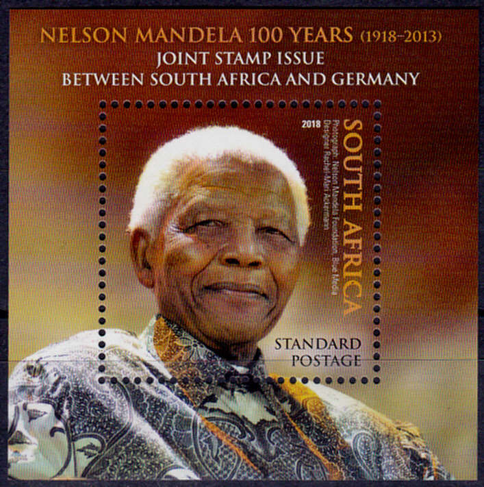 RSA 2018, 18 July. 100th ANNIV BIRTH OF MANDELA, minisheet, MNH, CV R 40.00 view scans
