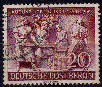 GERMANY BERLIN 1954, 25 Sept. INDUSTRIAL EXHIBITION, single, UH, CV +/-R 40.00 view scans