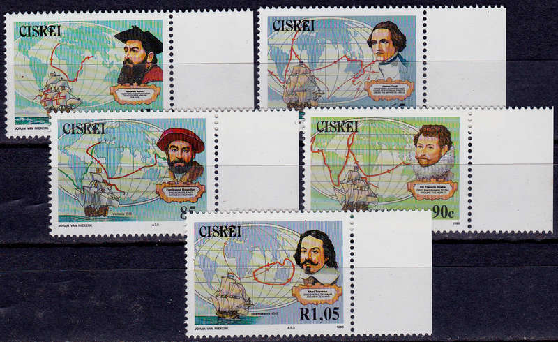 CISKEI 1993, 19 May. FAMOUS DISCOVERERS, set, MNH, CV R 58.00, view scans