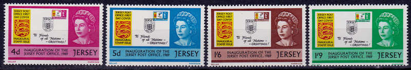 JERSEY 1969, 1 Oct. INDEPENDENCE OF JERSEY MAIL OFFICE, set, MNH, CV+/- R 75.00 view scans