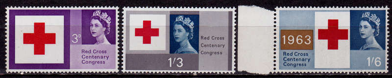 ENGLAND 1963, 15 Aug. 100th ANNIV RED CROSS, set, MNH, CV +/-R 90.00 view scans