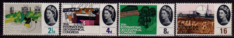 ENGLAND 1964, 1 July. 20th ANNIV INTL GEOGRAPHICAL CONGRESS, set, MH, CV +/-R 70.00 view scans