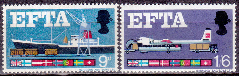 ENGLAND 1967, 20 Feb. LOADING PLANE, set, MNH, CV +/-R 10.00 view scans