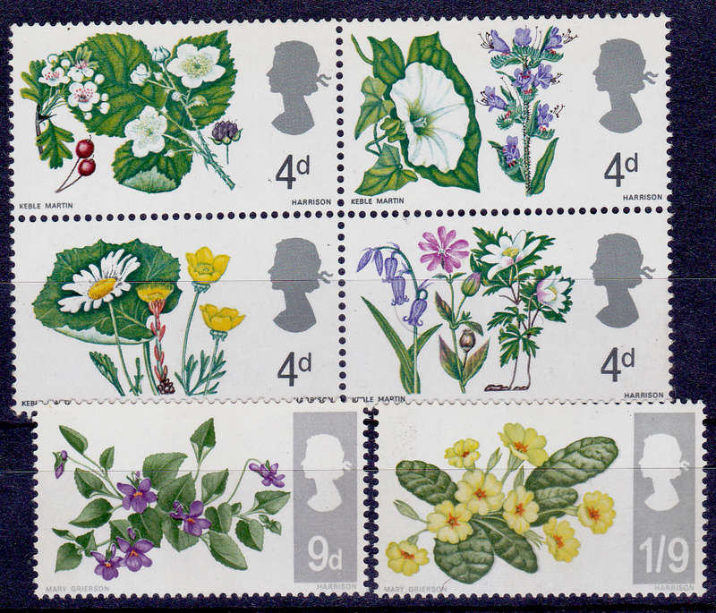 ENGLAND 1967, 24 April. FLOWERS, set, MH, CV +/-R 30.00 view scans