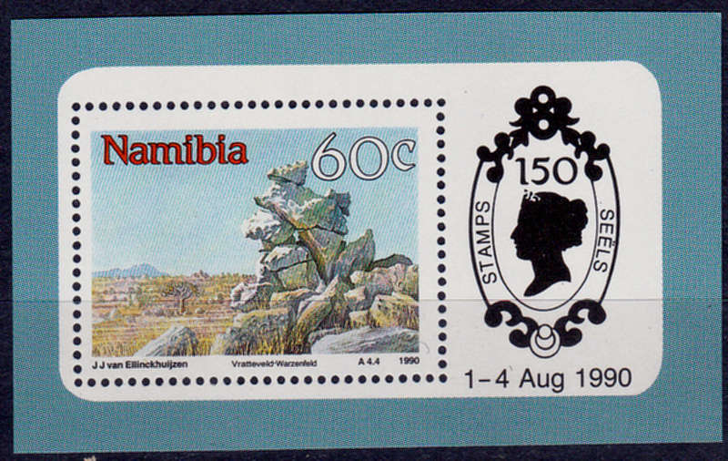 NAMIBIA 1990, 26 April. NAMIBIAN SIGHTS, foundation minisheet, MNH, CV R 35.00 view scans