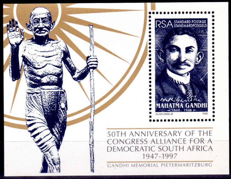 RSA 1997, 2 June. 50th ANNIV CONGRESS ALLIANCE, minisheet, MNH, CV R 70.00 view scans