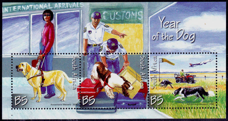 RSA 2006, 27 Jan. CHINESE LUNAR YEAR OF THE DOG, sheetlet, MNH, CV R 300.00 view scans