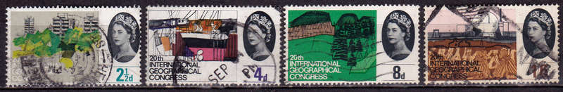 ENGLAND 1964, 1 July. 20th ANNIV INTL GEOGRAPHICAL CONGRESS, set, UH, CV +/-R 70.00 view scans