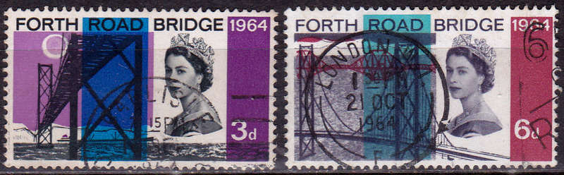 ENGLAND 1964, 4 Sept. OPENING FORTH ROAD BRIDGE, set, UH, CV +/-R 15.00 view scans