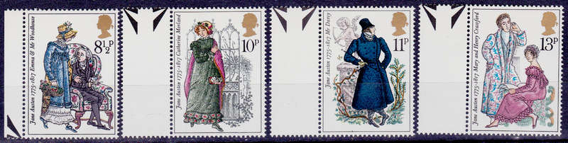 ENGLAND 1975, 22 Oct. 200th ANNIV BIRTH J AUSTEN, set, MNH, CV +/-R 35.00 view scans