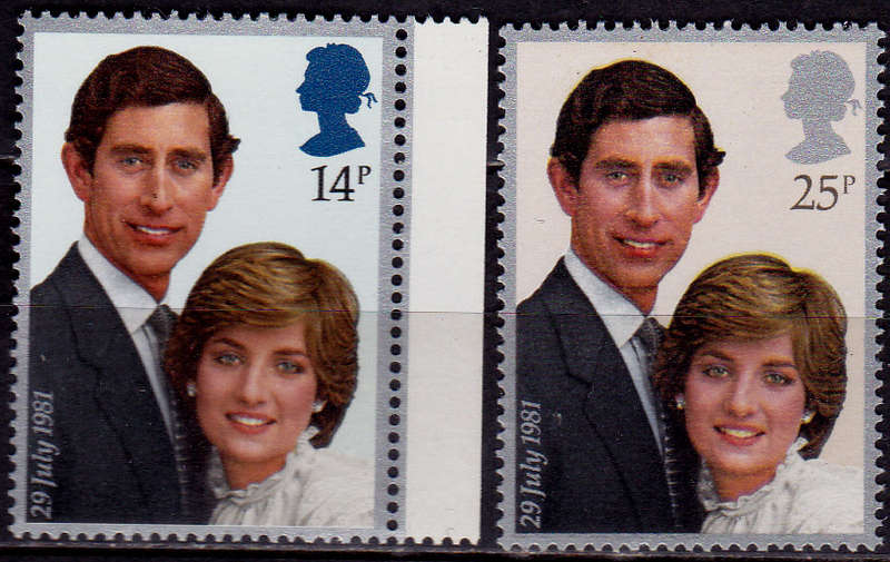 ENGLAND 1981, 22 July. ROYAL WEDDING, set, MNH, CV +/-R 60.00 view scans