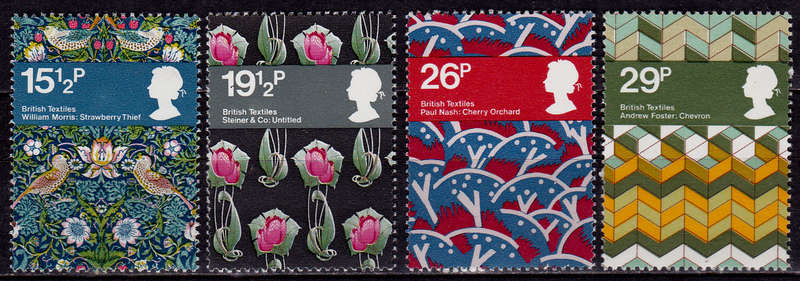 ENGLAND 1982, 23 July. TEXTILE DESIGNS, set, MNH, CV +/-R 45.00 view scans