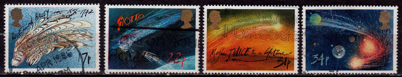 ENGLAND 1986, 18 Feb. HALLEYS COMET, set, UH, CV +/-R 55.00, view scan.