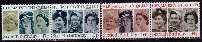 ENGLAND 1986, 21 April. 60th ANNIV BIRTH of QEII, set, MNH, CV +/-R 55.00 view scans