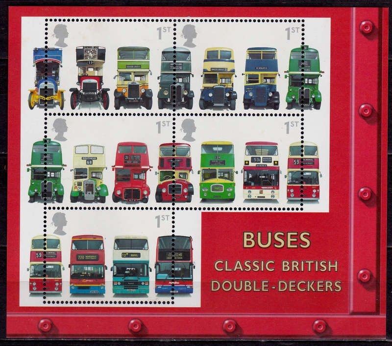 ENGLAND 2001, 15 May. BUSES, minisheet, MNH, CV+/- R 210.00 view scans