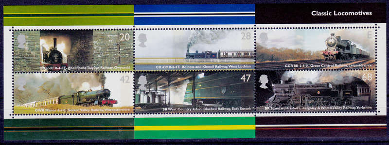 ENGLAND 2004, 13 Jan. CLASSIC LOCOMOTIVES, minisheet, MNH, CV+/- R 510.00 view scans