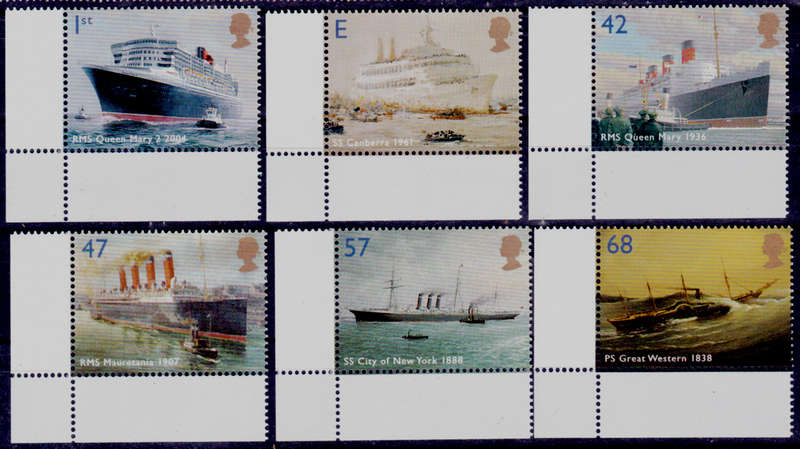 ENGLAND 2004, 13 April. OCEAN LINERS, set, MNH, CV+/- R 140.00 view scans