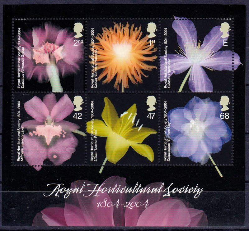 ENGLAND 2004, 25 April. 200th ANNIV RHS, minisheet, MH, CV+/- R 175.00 view scans