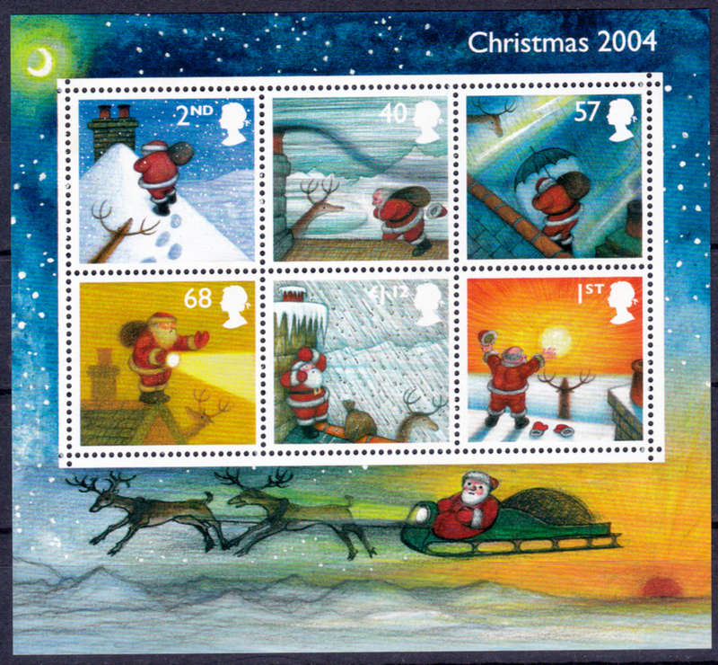ENGLAND 2004, 2 Nov. MERRY CRISTMAS, minisheet, MH, CV+/- R 200.00 view scans