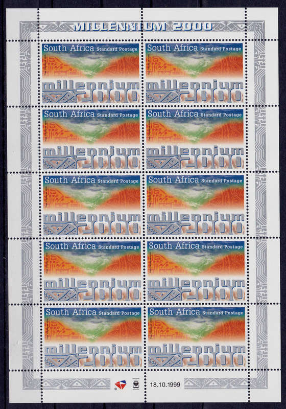 RSA 2000, 1 Jan. MILLENNIUM 2000, single sheetlet, MNH, CV R 150.00, view scans
