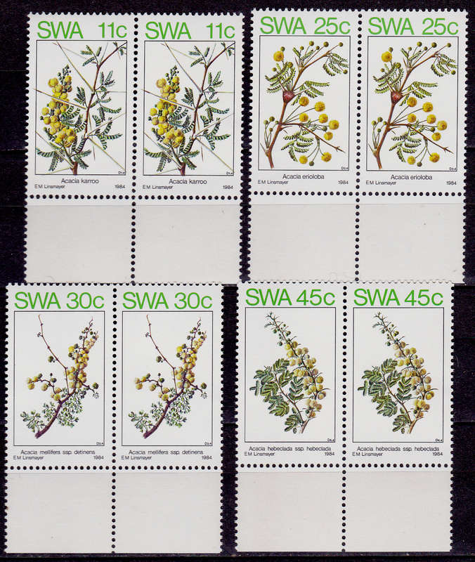 SWA 1984, 22 Nov. SPRING in SWA, set pairs, MNH, CV R 21.00 view scans
