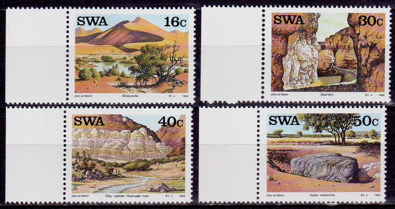 SWA 1988, 3 March. LANDMARKS of SWA, set, MNH, CV R 10.00 view scans