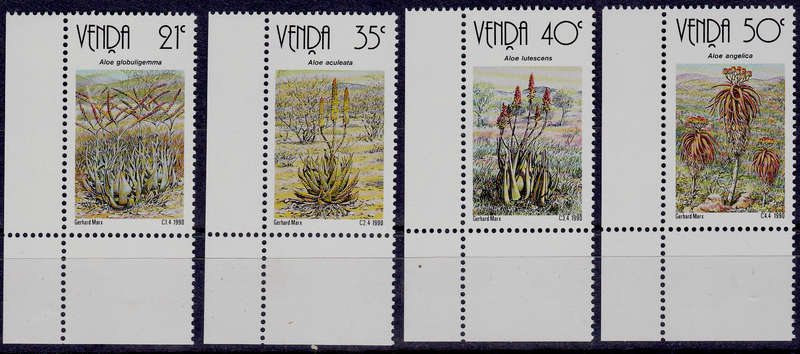 VENDA 1990, 23 Aug. ALOES, set, MNH, CV R 10.00 view scans