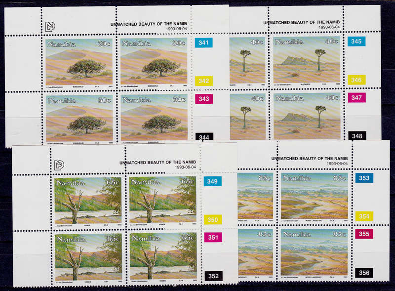NAMIBIA 1993, 4 June. UNMATCHED BEAUTY NAMIB, set controls, MNH, CV R 42.00 view scans