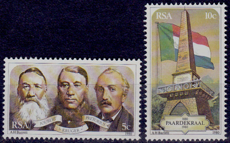 RSA 1980, 15 Dec. PAARDEKRAAL MONUMENT, set, MNH, CV R 3.50 view scans