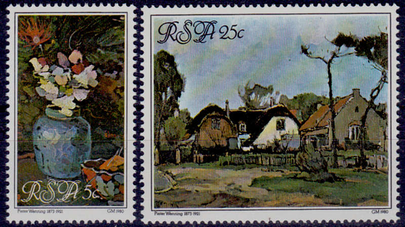 RSA 1980, 6 May. TRIBUTE TO PIETER WENNING, set, MNH, CV R 3.50 view scans