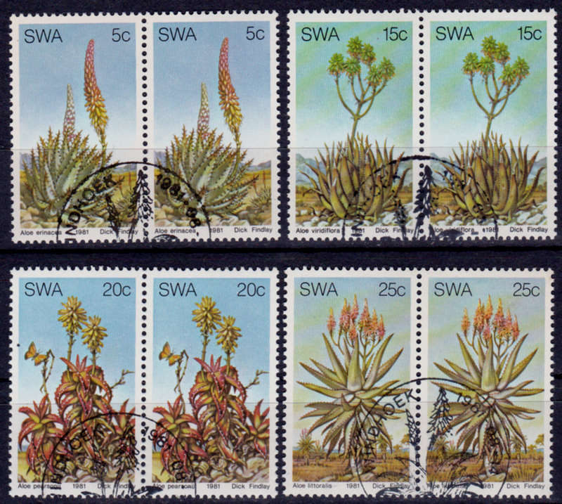 SWA 1981, 14 Aug. ALOES, set pairs, CTO, CV R ?? view scans