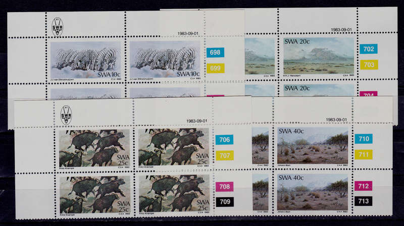 SWA 1983, 1 Sept. SOUTH WEST AFRICAN PAINTERS, set controls, MNH, CV R 40.00 view scans