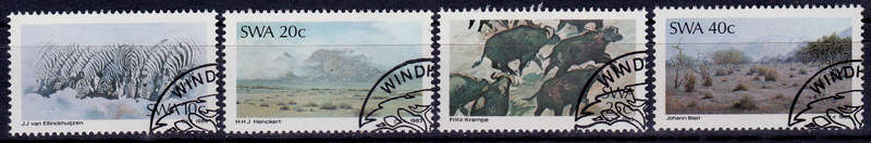 SWA 1983, 1 Sept. SOUTH WEST AFRICAN PAINTERS, set, CTO, CV R ?? view scans