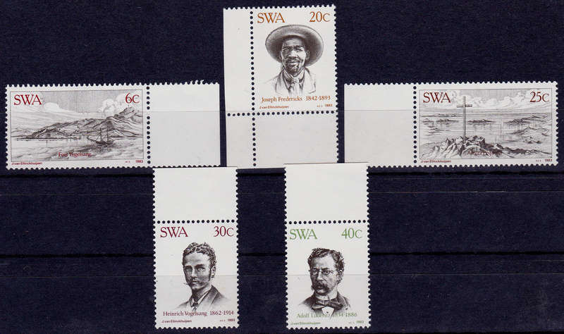 SWA 1983, 16 March. CENTENARY OF LUDERITZ, set, MNH, CV R 12.50 view scans