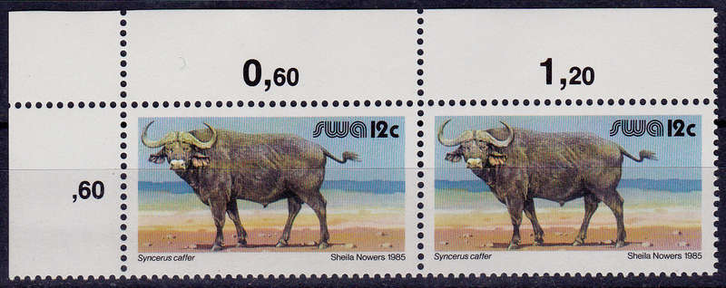 SWA 1985, 1 April. ADDITIONAL VALUE EXISTING DEFINITIVE, single pair, MNH, CV R 2.00 view scans