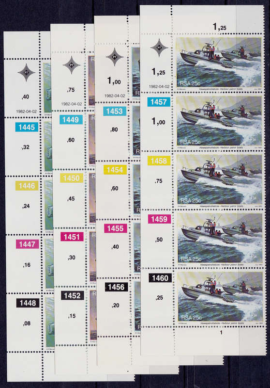 RSA 1982, 2 April. ANNIV of SIMONSTOWN, set controls, MNH, CV R 50.00 view scans