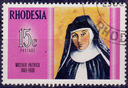 RHODESIA 1970, 16 Nov. FAMOUS RHODESIAN, MOTHER PATRICK, single, UH, CV R 11.00, view scans