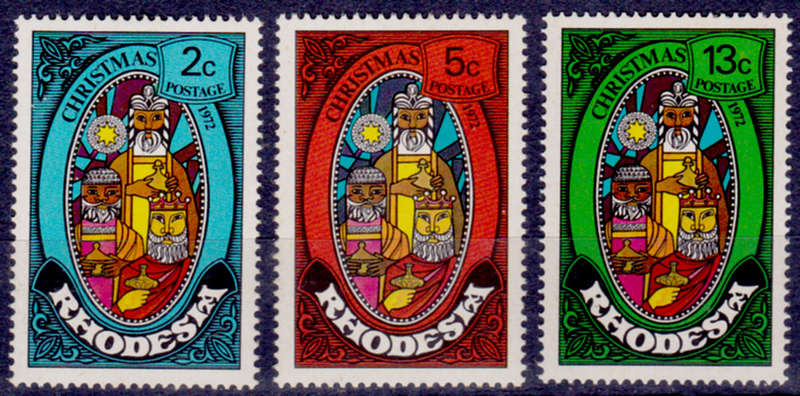 RHODESIA 1972, 18 Oct. CHRISTMAS ISSUE, set, MNH, CV R 20.00 view scans