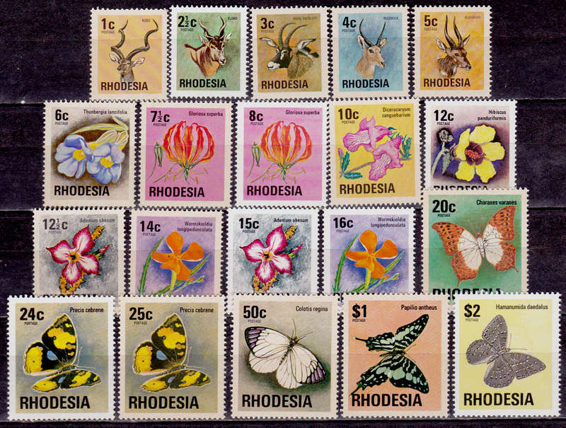RHODESIA 1974, 14 Aug-1 July 1976. DEFINITIVE ISSUE, set, MNH, CV R 156.00, view scans