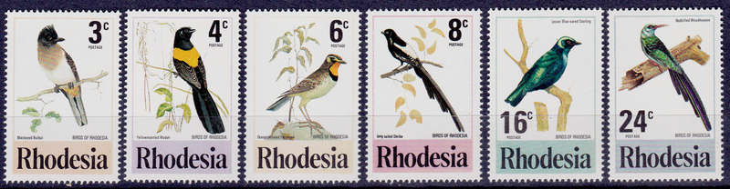 RHODESIA 1977, 16 March. RHODESIAN BIRDS, set, MNH, CV R 18.00, view scans