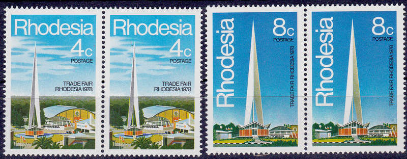 RHODESIA 1978, 15 March. TRADE FAIR BULAWAYO, set pairs, MNH, CV R 8.00, view scans