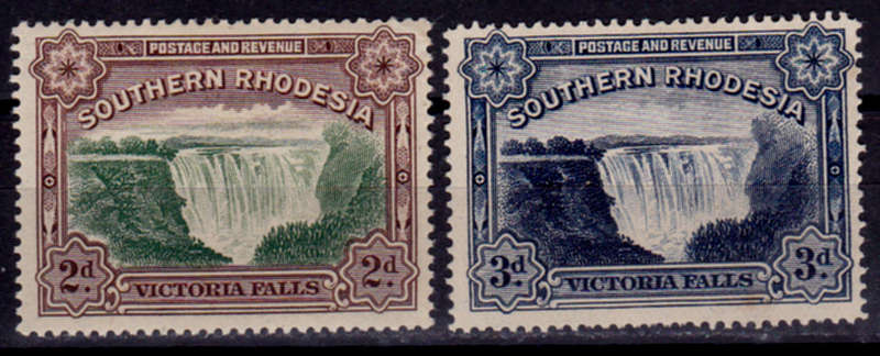 SOUTHERN RHODESIA 1935-1941, VICTORIA FALLS, set, MH, CV R 125.00, view scans