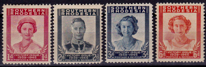SOUTHERN RHODESIA 1947, 8 May. VICTORY ISSUE, set, MH, CV R 25.00, view scans